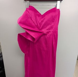 Elegant Pink Strapless Dress